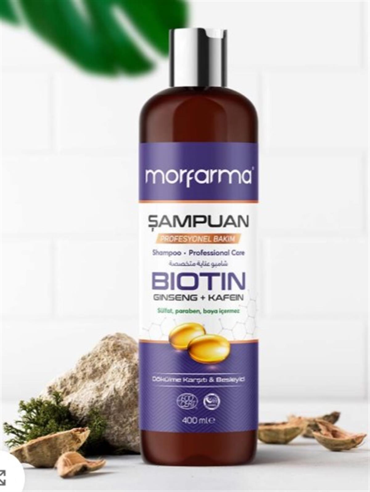 Morfarma Profesyonel Bakım Şampuanı – Biotin + Ginseng + Kafein 400ml