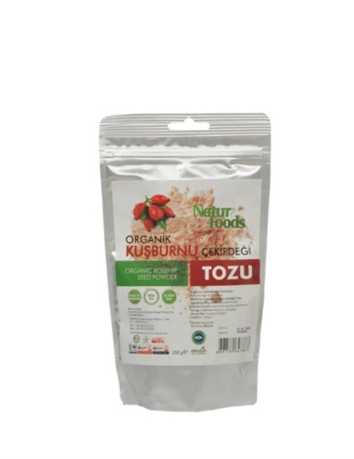 NaturFoods Organik Kuşburnu Çekirdeği Tozu 250 Gr