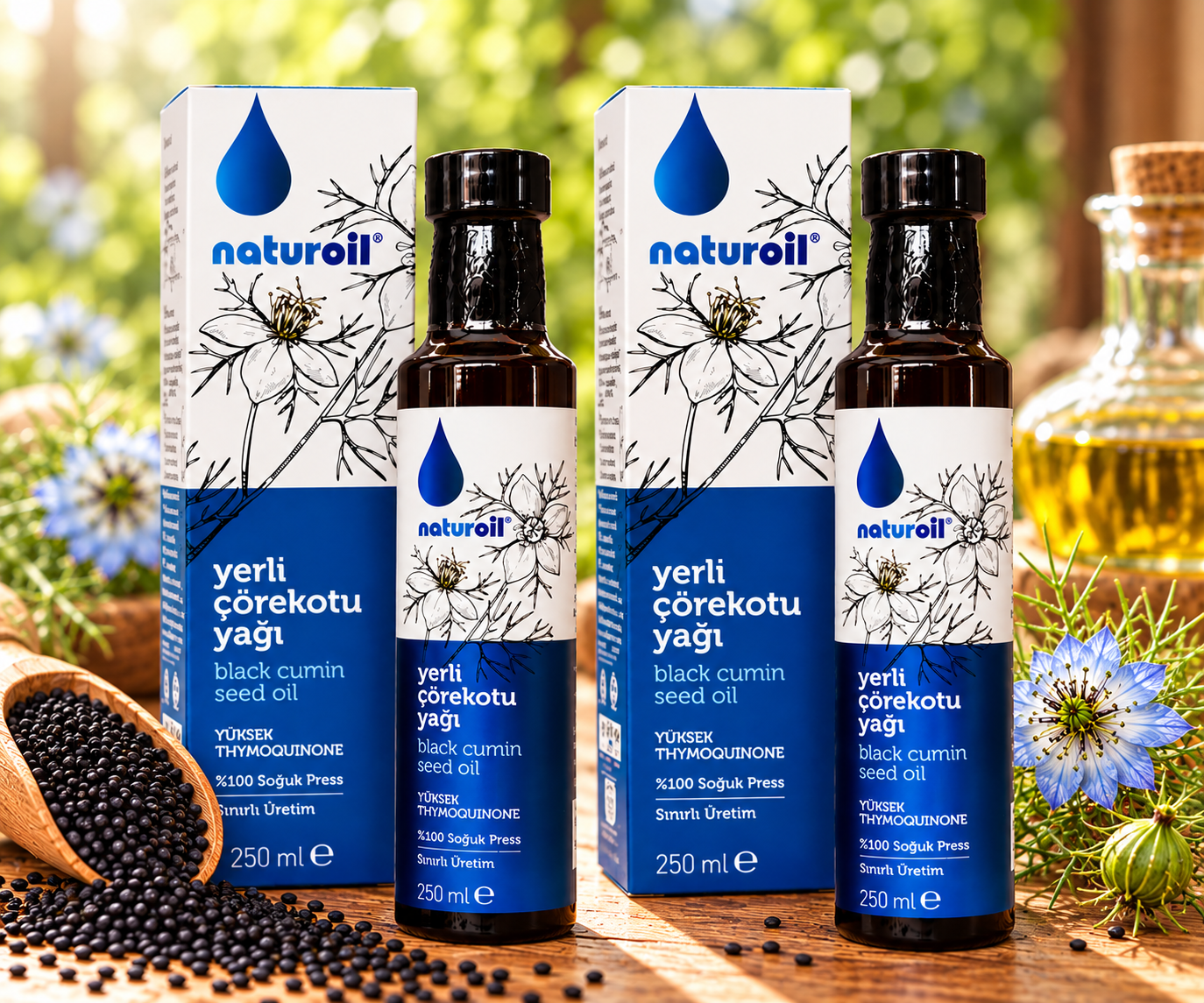 Naturoil Yerli Çörekotu Yağı Soğuk Pres 2 x 250 gr