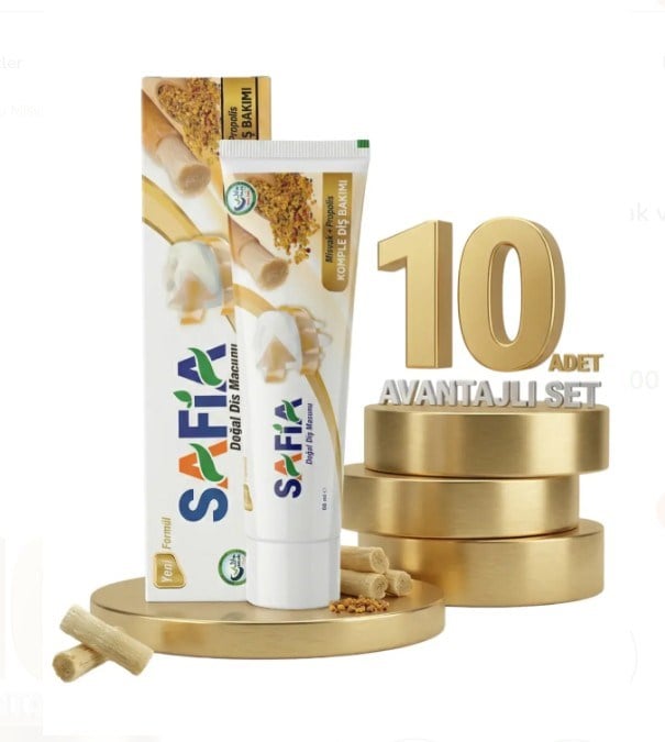 Safia Diş Macunu Misvak ve Propolis 10x60 ml