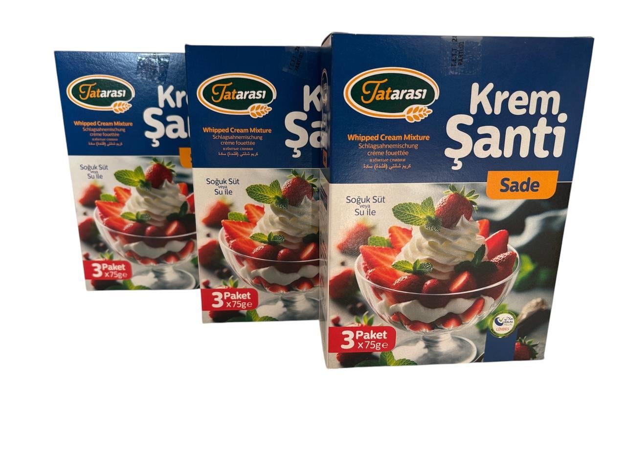 Tatarası Sade Krem Şanti 225 GR*3lü Set