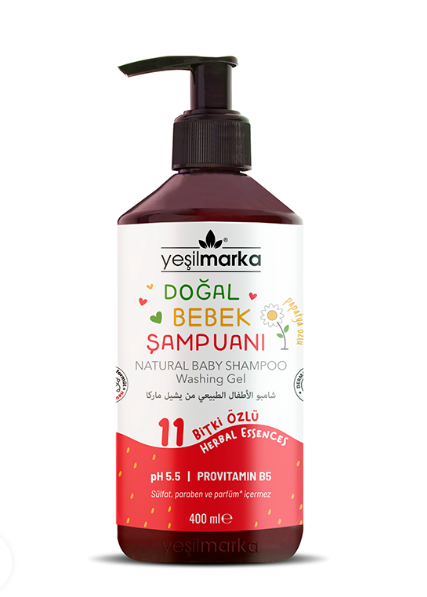 Yeşilmarka Doğal Bebek Şampuanı – Çilek 400ml