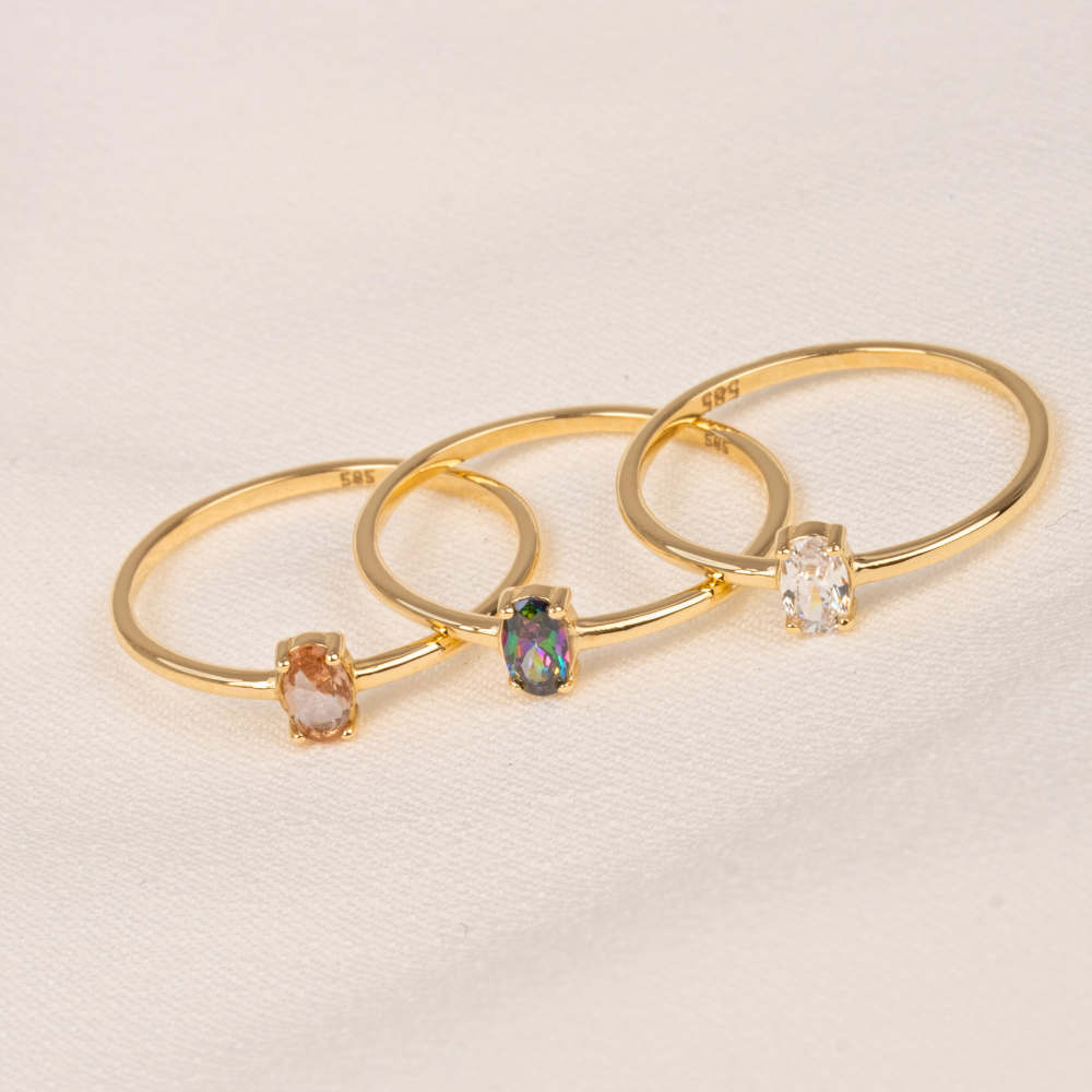 FasekGoldGÜMÜŞ0.50CT Oval Sade Minimal Pırlanta(Signty Taşlı)Tasarım Gümüş Tektaş-Pırlanta Oval Gümüş Tektaş Yüzük