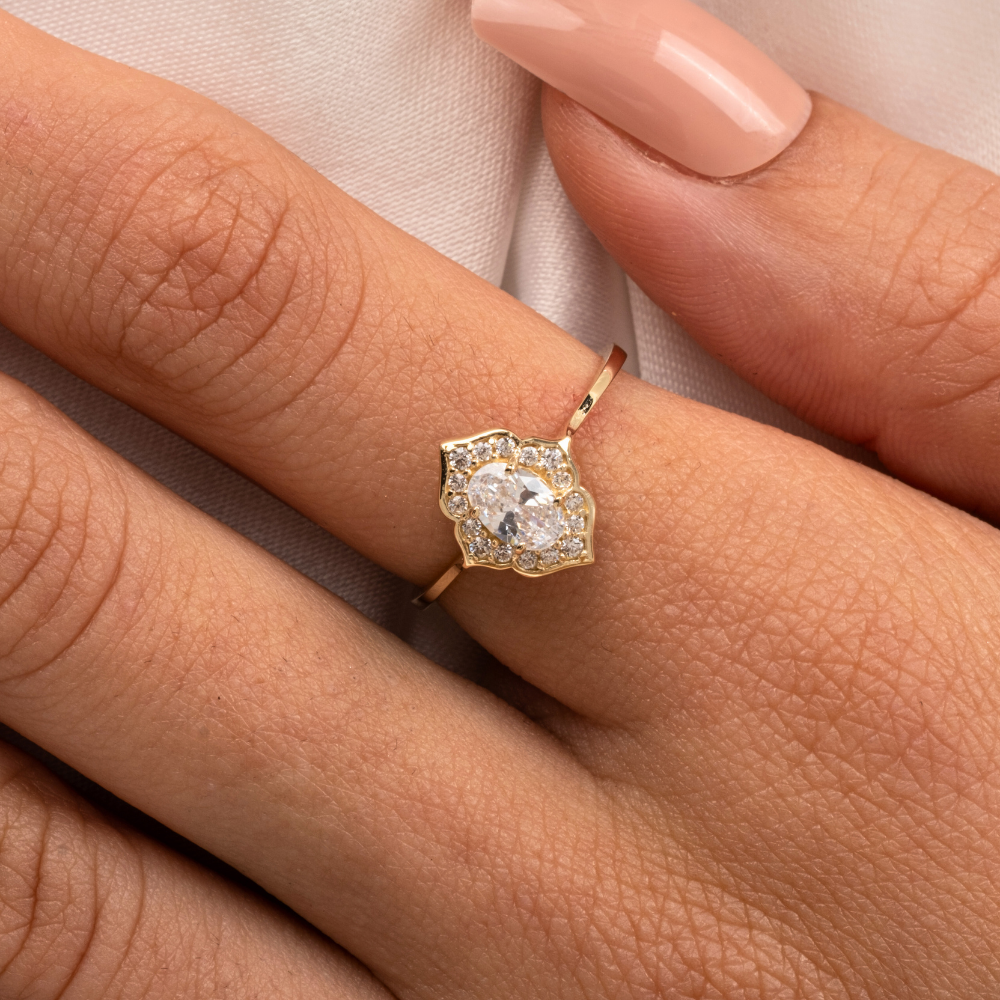 FasekGoldGÜMÜŞ0.80CT Pırlanta Monturü Zirkon Taşlı Tasarım Evlilik Teklifi 925 Ayar Gümüş Yüzük-Hediye Gümüş Yüzük