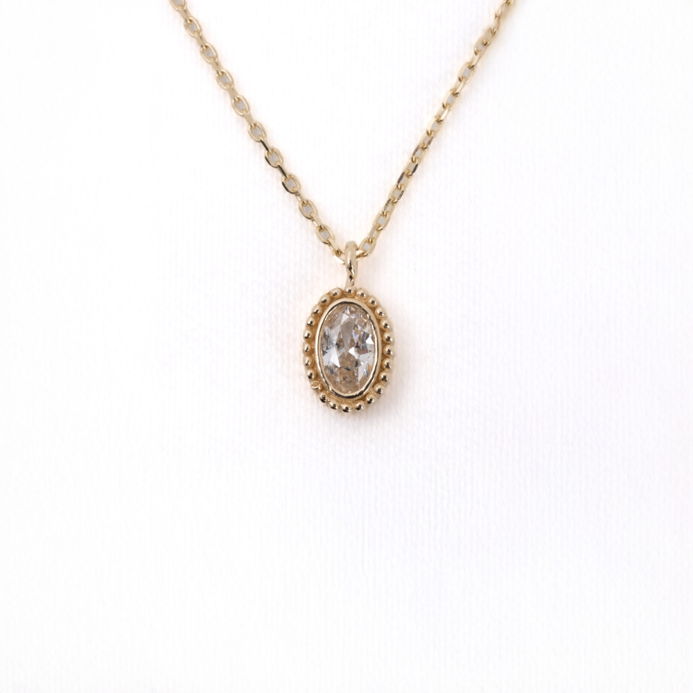 FasekGoldKOLYELER0.50 Karat Signity (Zirkon) Taşlı Sade Minimal Tasarım 14 Ayar Altın Kolye-Signity Altın Kolye