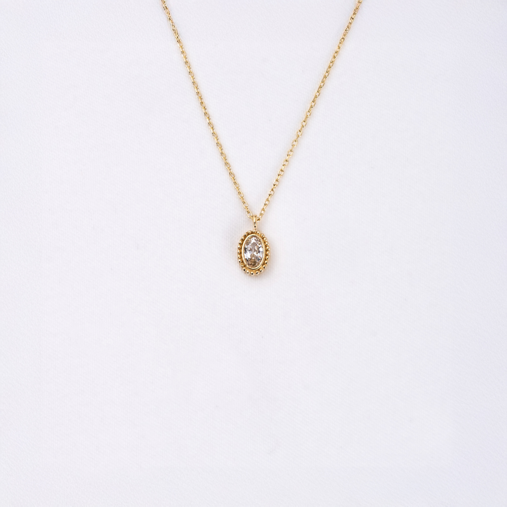 FasekGoldKOLYELER0.50 Karat Signity (Zirkon) Taşlı Sade Minimal Tasarım 14 Ayar Altın Kolye-Signity Altın Kolye