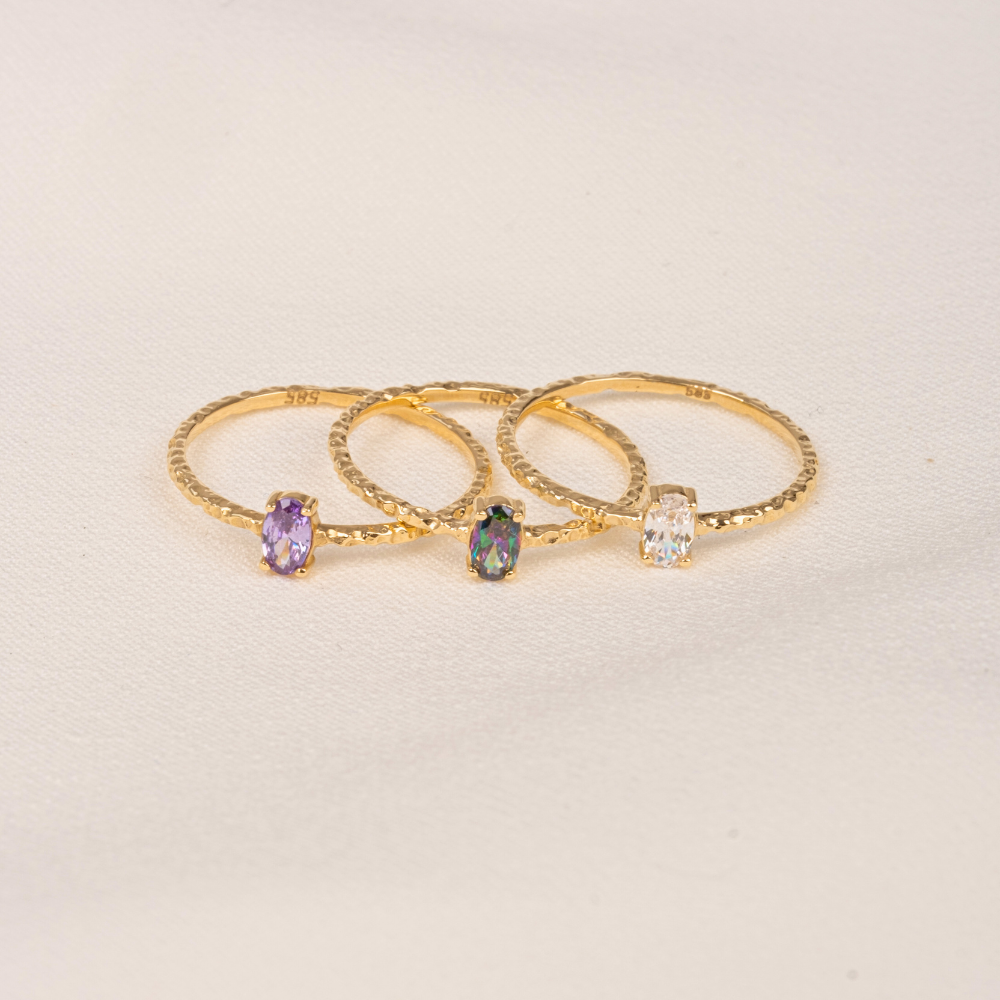 FasekGoldYÜZÜKLER0.50 Ct Tektaş Altın Evlilik Teklifi Yüzüğü - Oval Tek Taş Evlilik Teklifi 14 Ayar Altın Yüzük