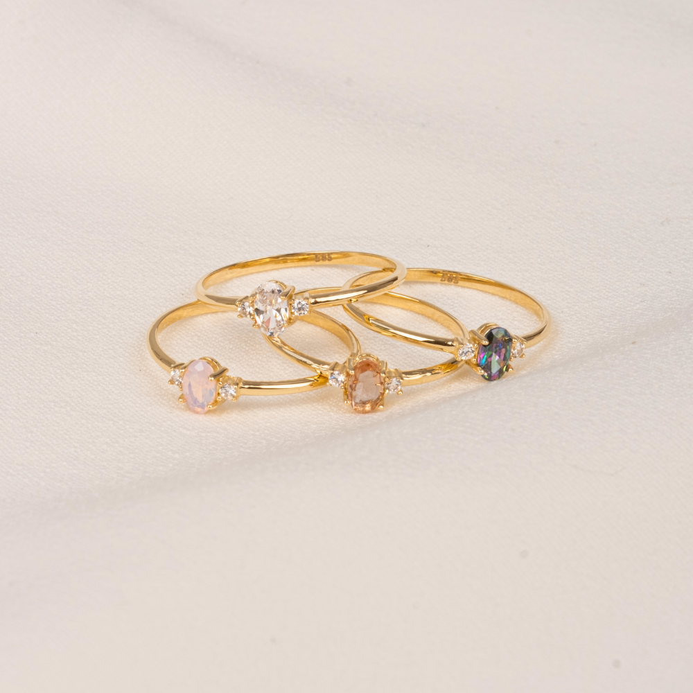 FasekGoldGÜMÜŞ0,30CT Aleksandrit 0,10 CT Pırlanta(Signty Taşlı)Minimal Oval Taşlı Tria Pırlanta Hediye Gümüş Yüzük