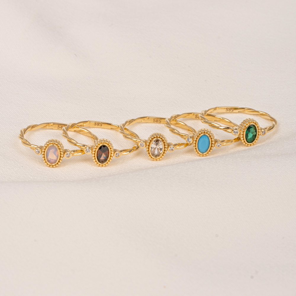 FasekGoldGÜMÜŞ0,55 CT Brown (Smoky) 0,10Ct Pırlanta Taşlı Tektaş Evlilik Teklifi Yüzüğü-Brown Tektaş Gümüş Yüzük
