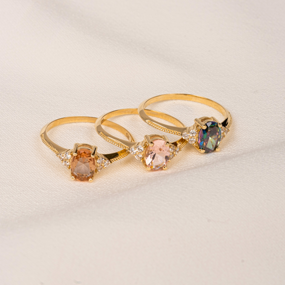 FasekGoldGÜMÜŞ1.20Ct Mistik topaz(Alecsandrt)Selena Evlilik Teklifi 925 Ayar Gümüş Yüzük-Alecsandrt Tria Tek Taş Yüzük