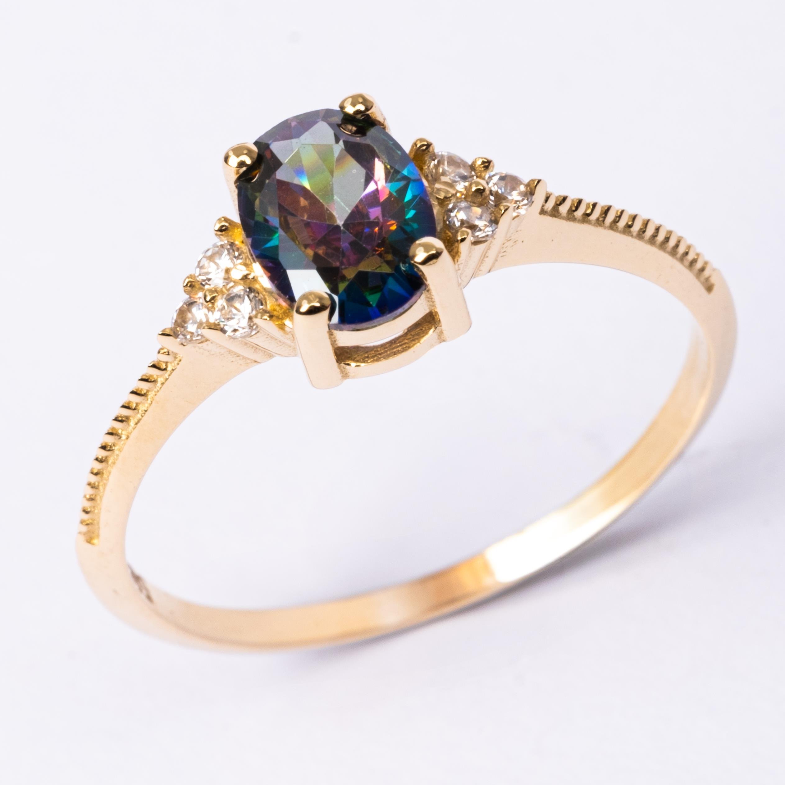 FasekGoldGÜMÜŞ1.20Ct Mistik topaz(Alecsandrt)Selena Evlilik Teklifi 925 Ayar Gümüş Yüzük-Alecsandrt Tria Tek Taş Yüzük
