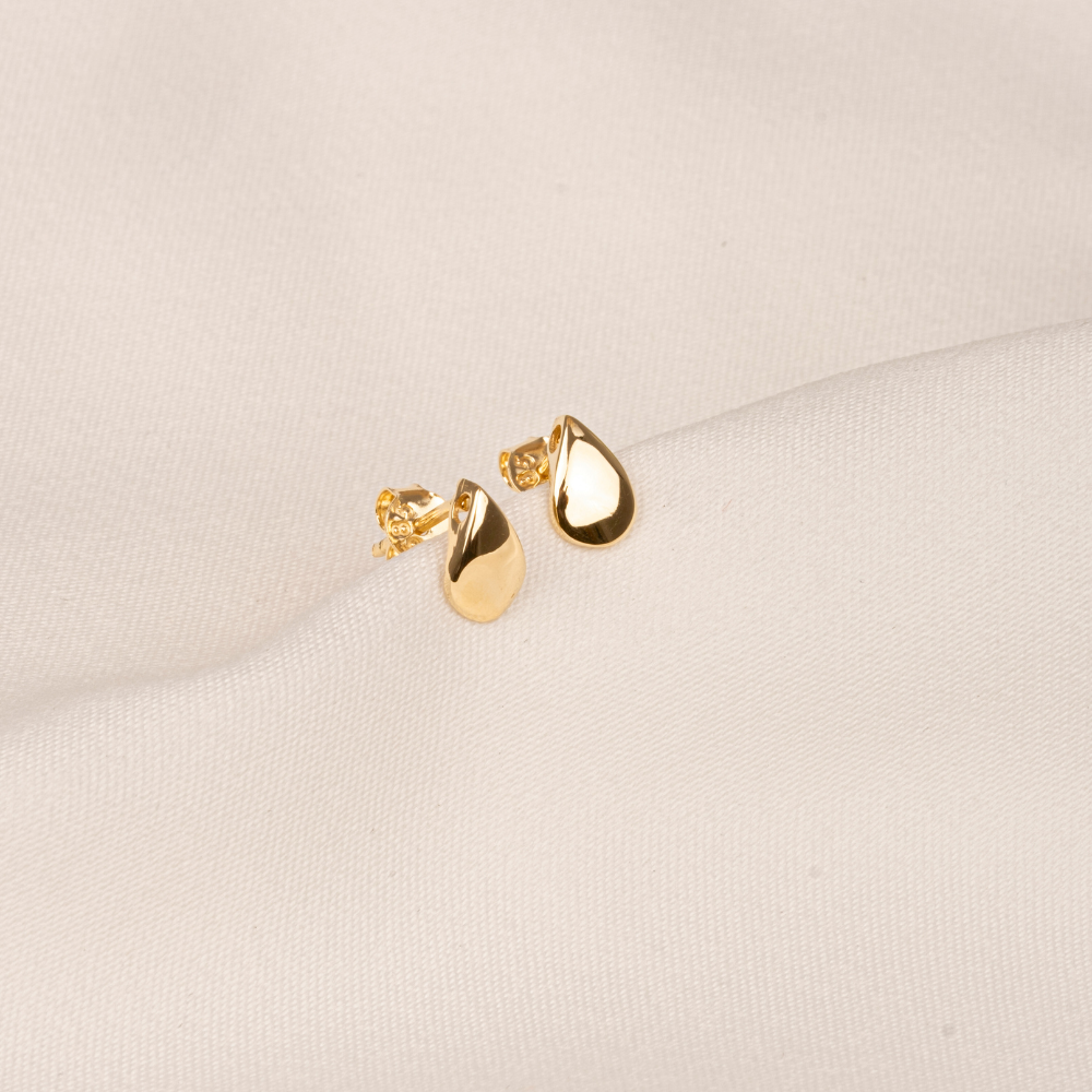 FasekGoldKÜPELER14 Ayar Altın Minimal Damla Figürlü Küpe