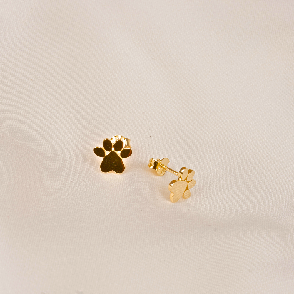 FasekGoldKÜPELER14 Ayar Altın Minimal Pati Küpe