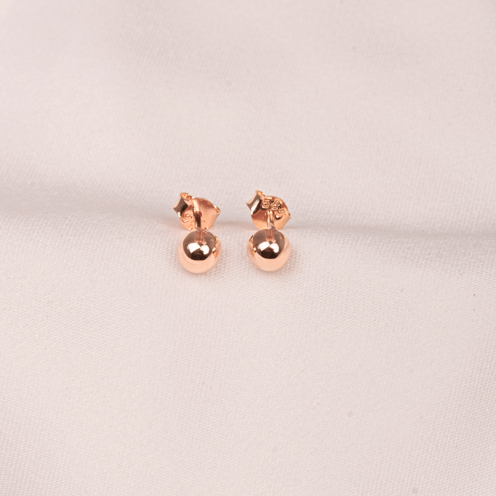 FasekGoldKÜPELER14 Ayar Altın Minimal Top Küpe