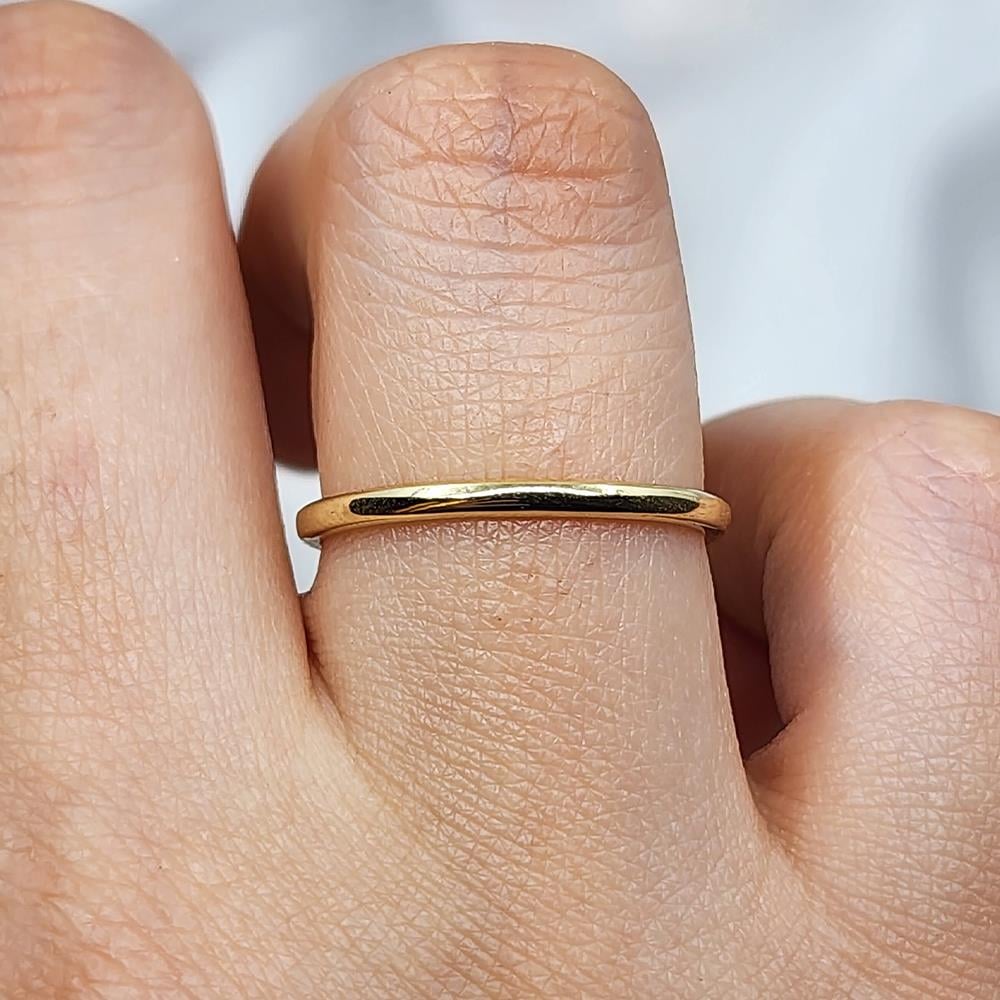 FasekGoldGÜMÜŞ925 Ayar Klasik İçi Dolu 1.5 Mm Sarı Gümüş Alyans