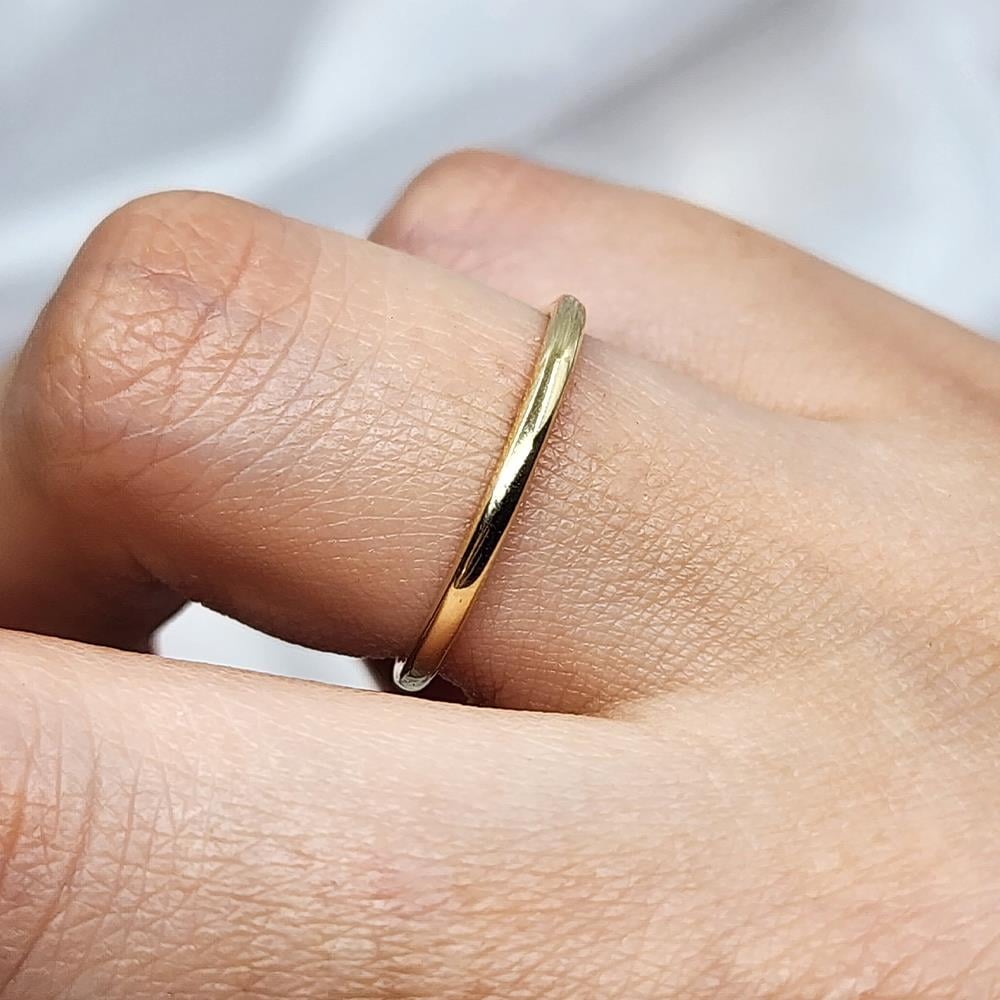 FasekGoldGÜMÜŞ925 Ayar Klasik İçi Dolu 1.5 Mm Sarı Gümüş Alyans
