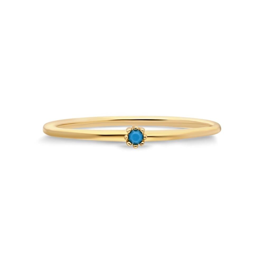 FasekGoldGÜMÜŞ925 Ayar Minimal Tek Taş Gümüş Yüzük-0.05 CT Firuze Tek Taş Gümüş Yüzük-Firuze Eklem Yüzüğü 
