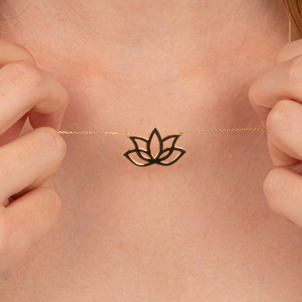 FasekGoldKOLYELERAltın Kolye - Lotus 14 Ayar Altın Kolye