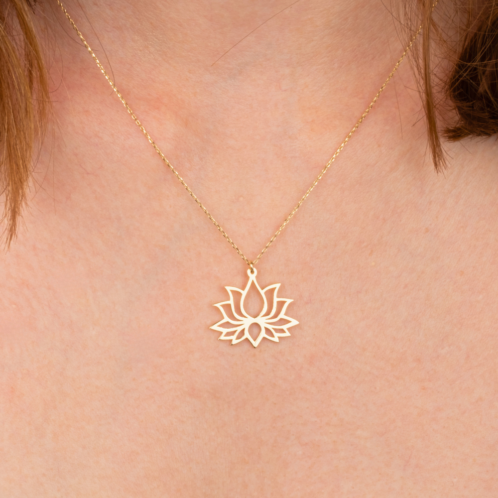 FasekGoldKOLYELERAltın Kolye - Lotus 14 Ayar Altın Kolye