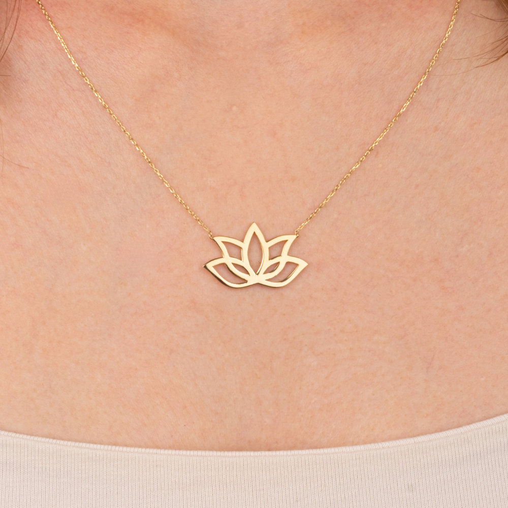 FasekGoldKOLYELERAltın Kolye - Lotus 14 Ayar Altın Kolye
