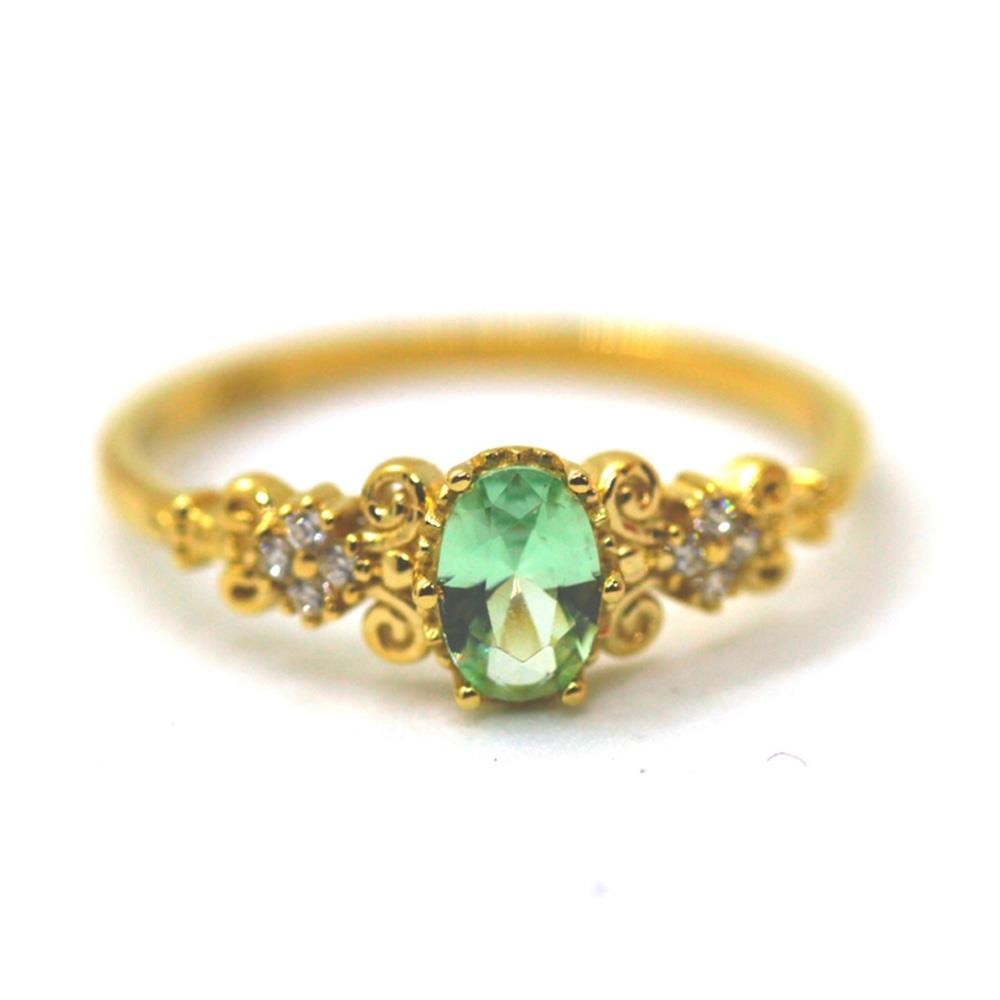 FasekGoldYÜZÜKLERAltın Yüzük - 14 Ayar Altın Oval Topaz Taşlı Evlilik Teklifi Yüzüğü - Eşe, Anneye, Sevgiliye Hediye