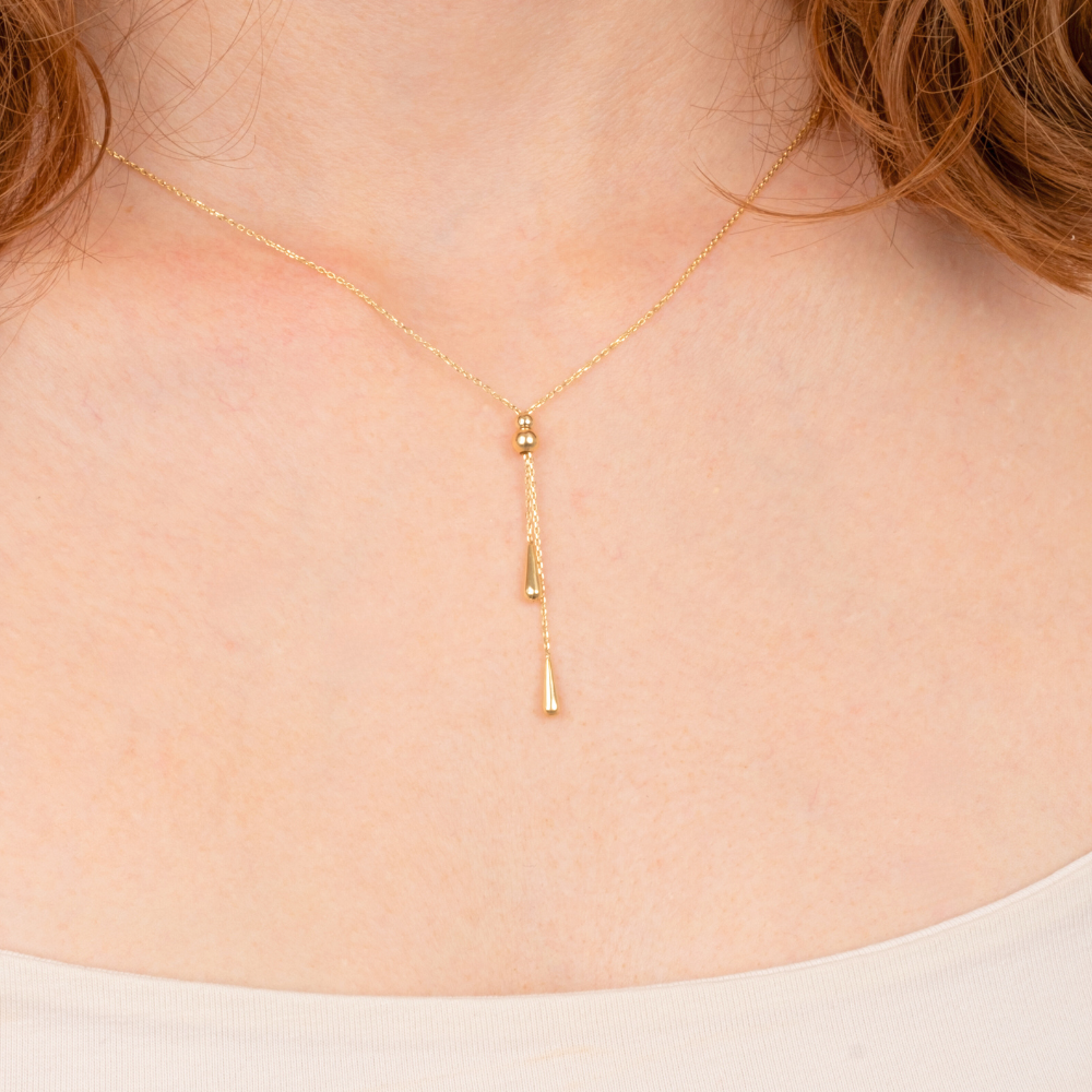 FasekGoldKOLYELERAşk Düğümü Tasarım Modern Stil Taşsız Gösterişli 14 Ayar Altın Kolye