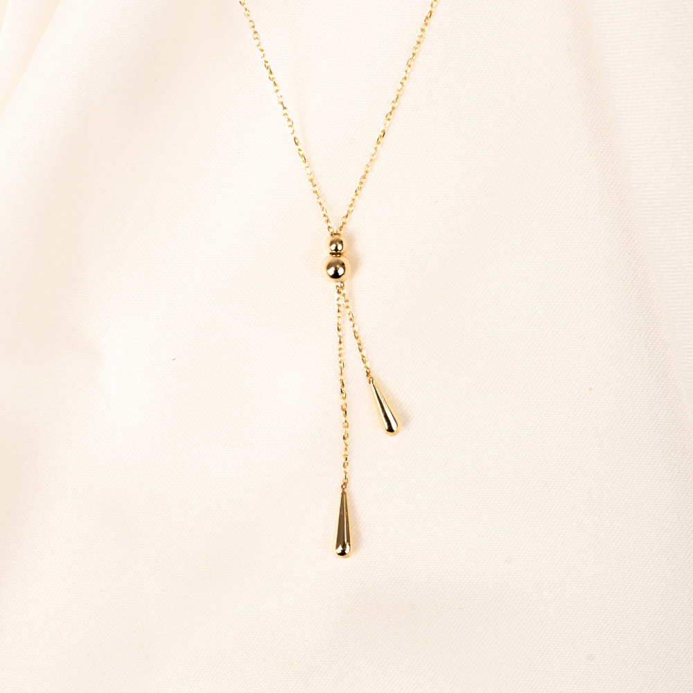 FasekGoldKOLYELERAşk Düğümü Tasarım Modern Stil Taşsız Gösterişli 14 Ayar Altın Kolye