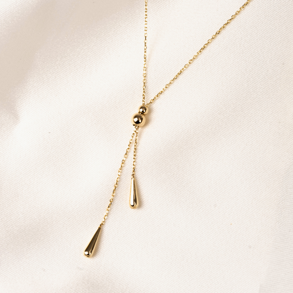 FasekGoldKOLYELERAşk Düğümü Tasarım Modern Stil Taşsız Gösterişli 14 Ayar Altın Kolye
