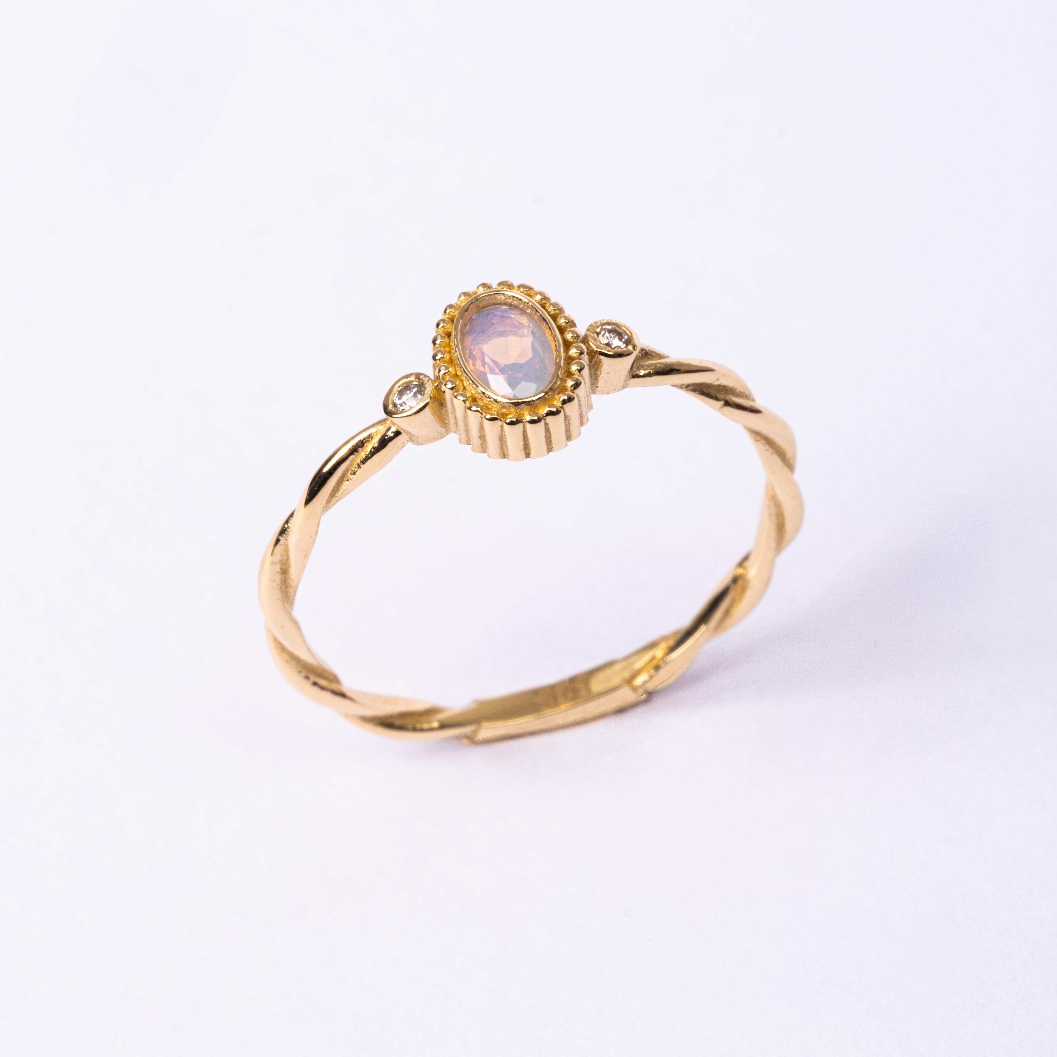 FasekGoldGÜMÜŞGümüş Yüzük - 0.50 Karat Pembe Kuvars Taşlı Modern 925 Ayar Gümüş Evlilik Teklifi Yüzüğü