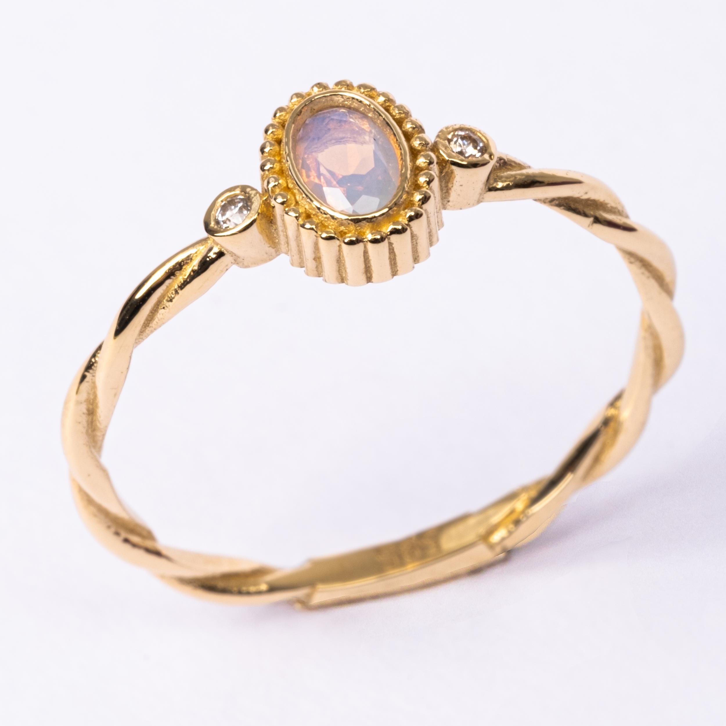 FasekGoldGÜMÜŞGümüş Yüzük - 0.50 Karat Pembe Kuvars Taşlı Modern 925 Ayar Gümüş Evlilik Teklifi Yüzüğü