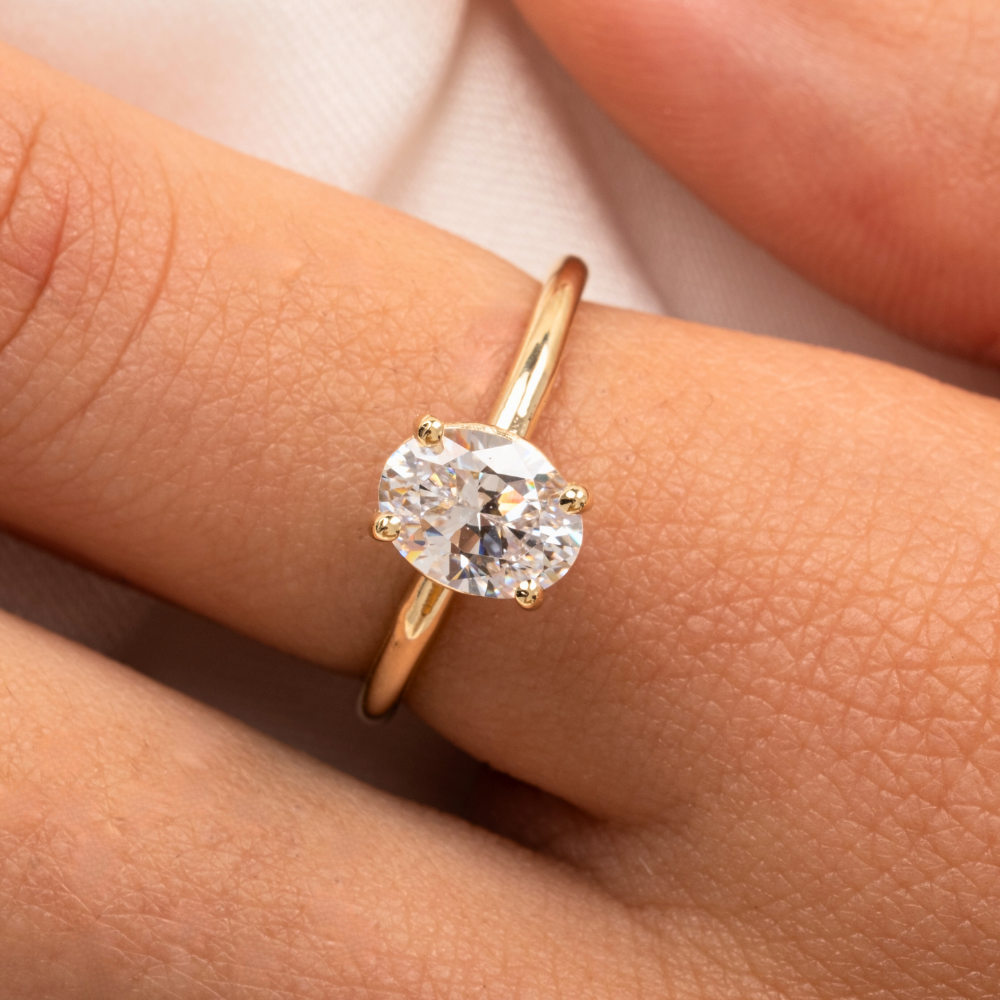FasekGoldGÜMÜŞGümüş Yüzük - 1.50 Karat Swarovski Tektaş 925 Ayar Gümüş Evlilik Teklifi Yüzüğü