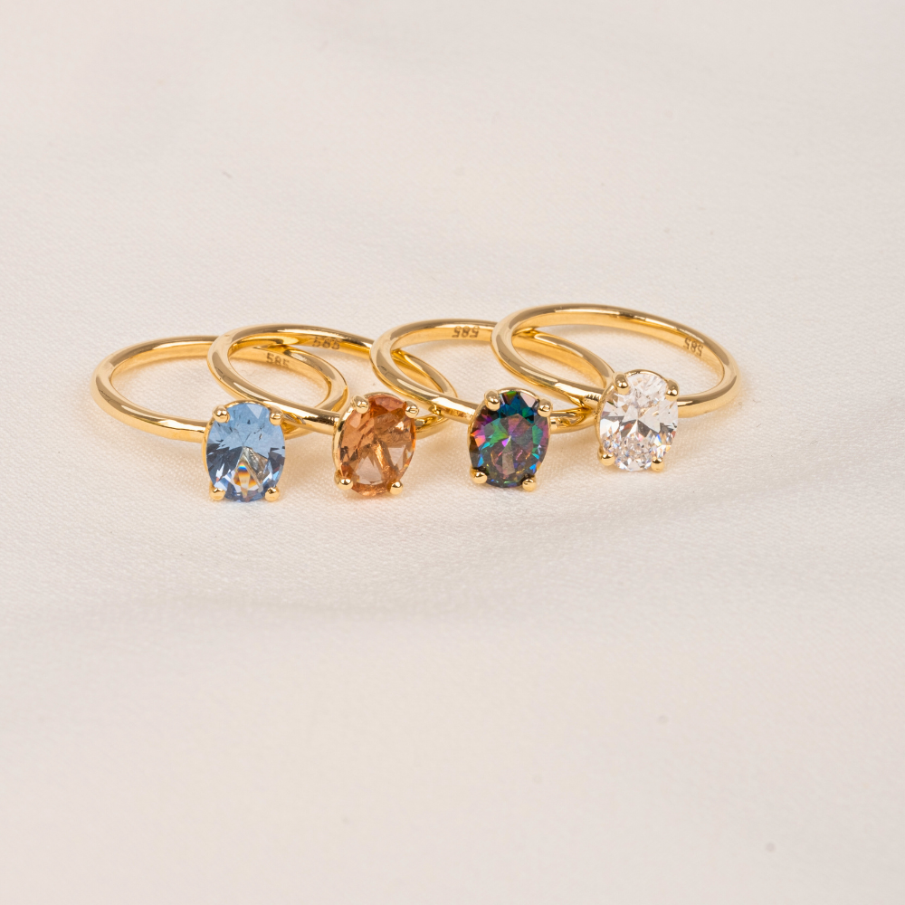 FasekGoldGÜMÜŞGümüş Yüzük - 1.50 Karat Swarovski Tektaş 925 Ayar Gümüş Evlilik Teklifi Yüzüğü