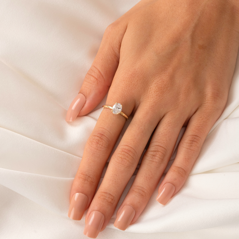 FasekGoldGÜMÜŞGümüş Yüzük - 1.50 Karat Swarovski Tektaş 925 Ayar Gümüş Evlilik Teklifi Yüzüğü