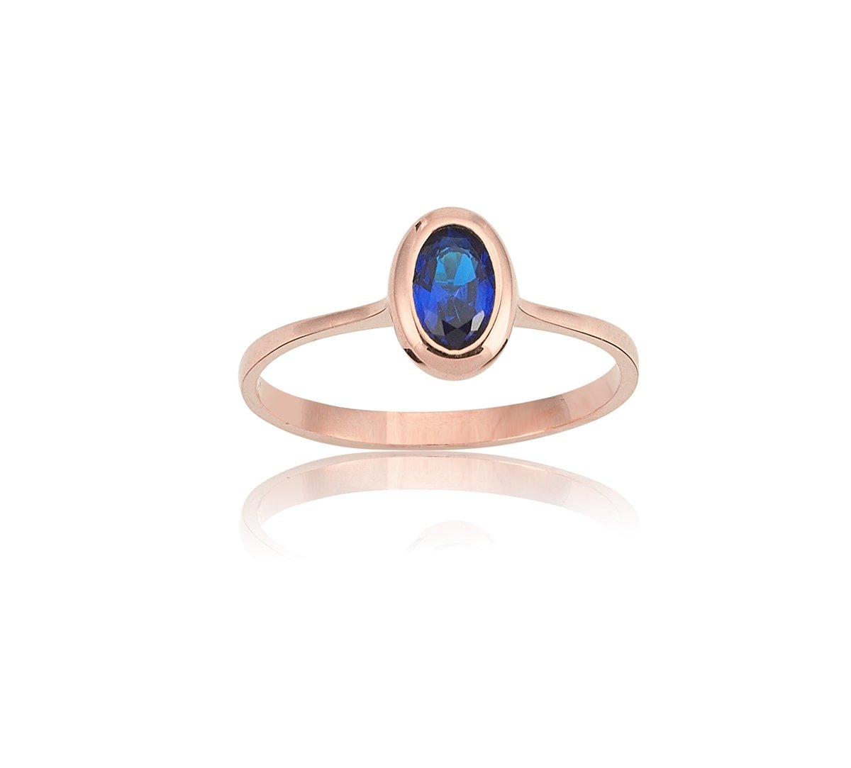ANKAGÜMÜŞMini Oval Safir Gümüş Yüzük
