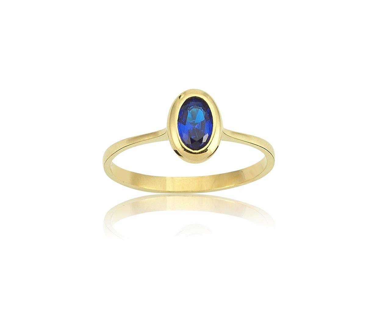 ANKAGÜMÜŞMini Oval Safir Gümüş Yüzük