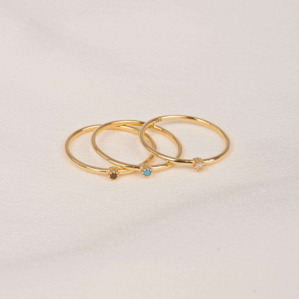 FasekGoldYÜZÜKLER0,05 CT Smoky Taşlı Minimal İnce Tel 14 Ayar Altın Yüzük-Minimal Tektaş Hediye 14 Ayar Altın Yüzük