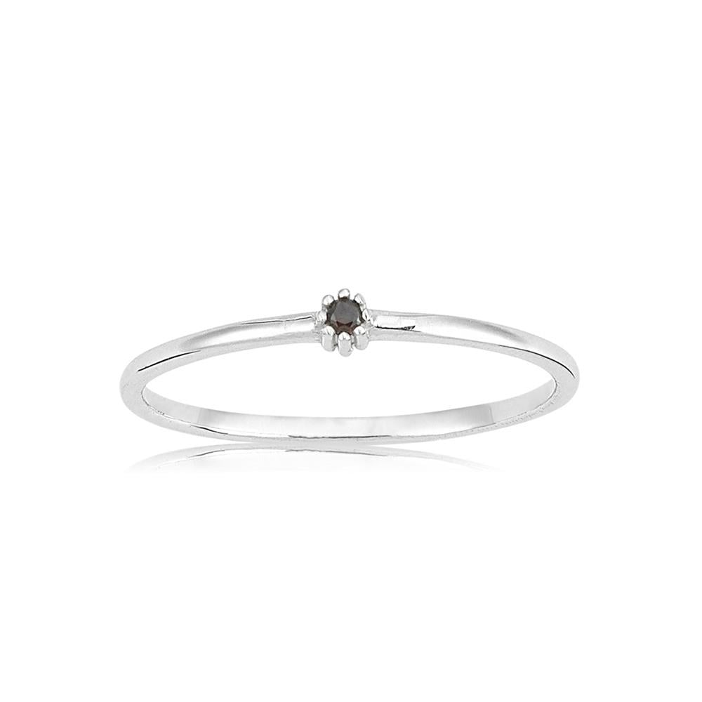 FasekGoldYÜZÜKLER0,05 CT Smoky Taşlı Minimal İnce Tel 14 Ayar Altın Yüzük-Minimal Tektaş Hediye 14 Ayar Altın Yüzük