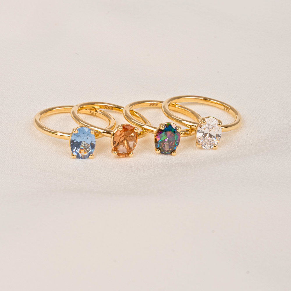 FasekGoldGÜMÜŞNikola 1.50 CT Mistik Topaz Tektaş 925 Ayar Gümüş Evlilik Teklifi Yüzüğü-Hediye Gümüş Tektaş Yüzük