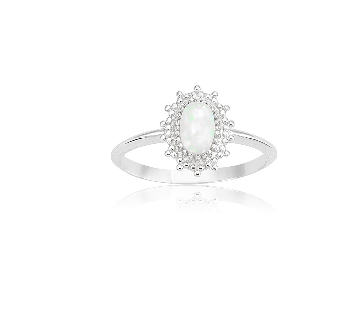 ANKAGÜMÜŞOval Opal Gümüş Yüzük