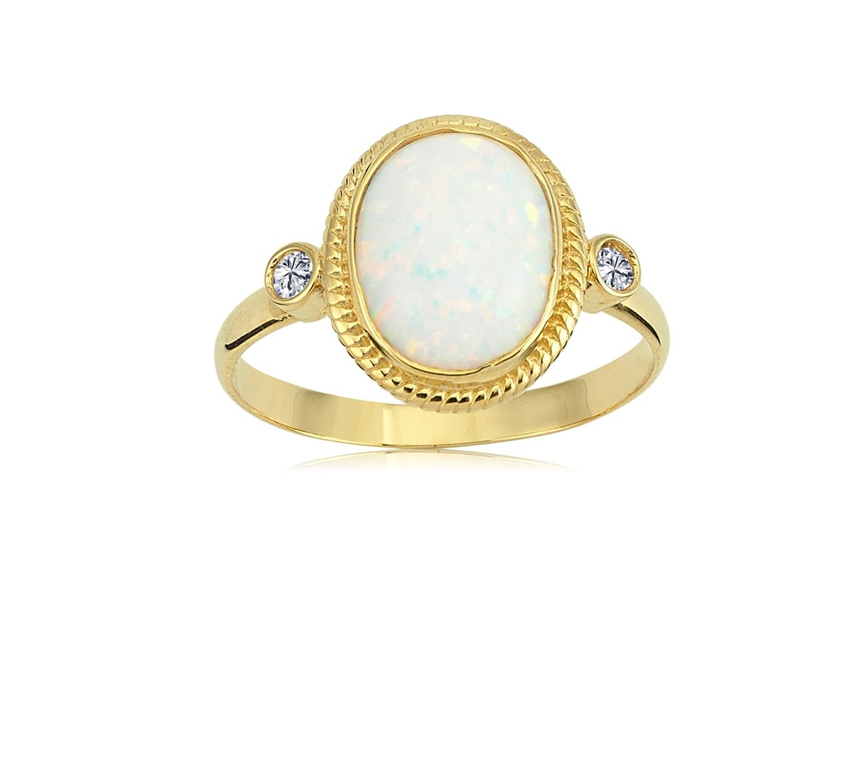 ANKAGÜMÜŞOval Opal Taşlı Gümüş Yüzük