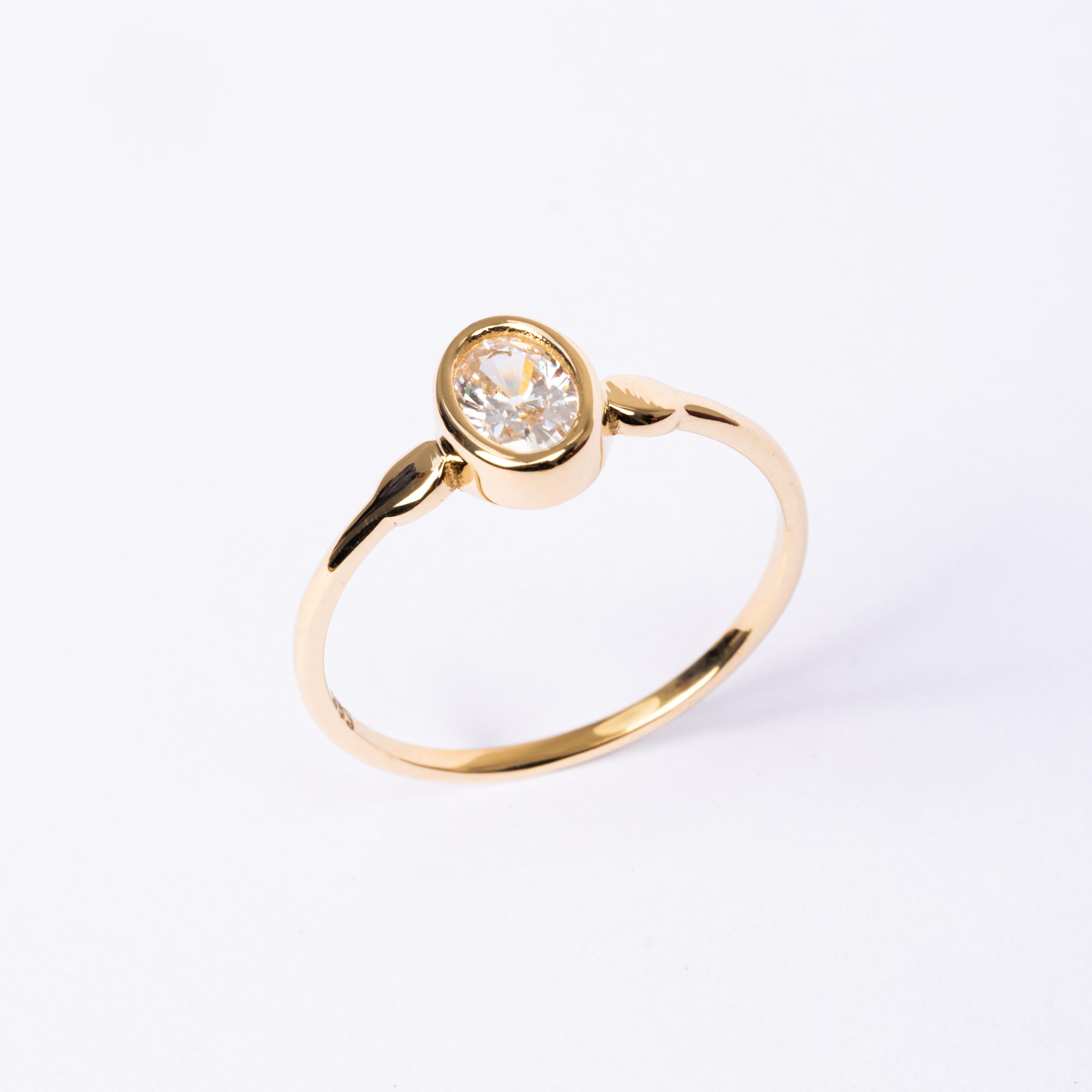 FasekGoldGÜMÜŞSignity Swarovski Taşlı Tek Taş Evlilik Teklifi Yüzüğü-0.90 Karat Kristal Opal 925 Ayar Gümüş Yüzük