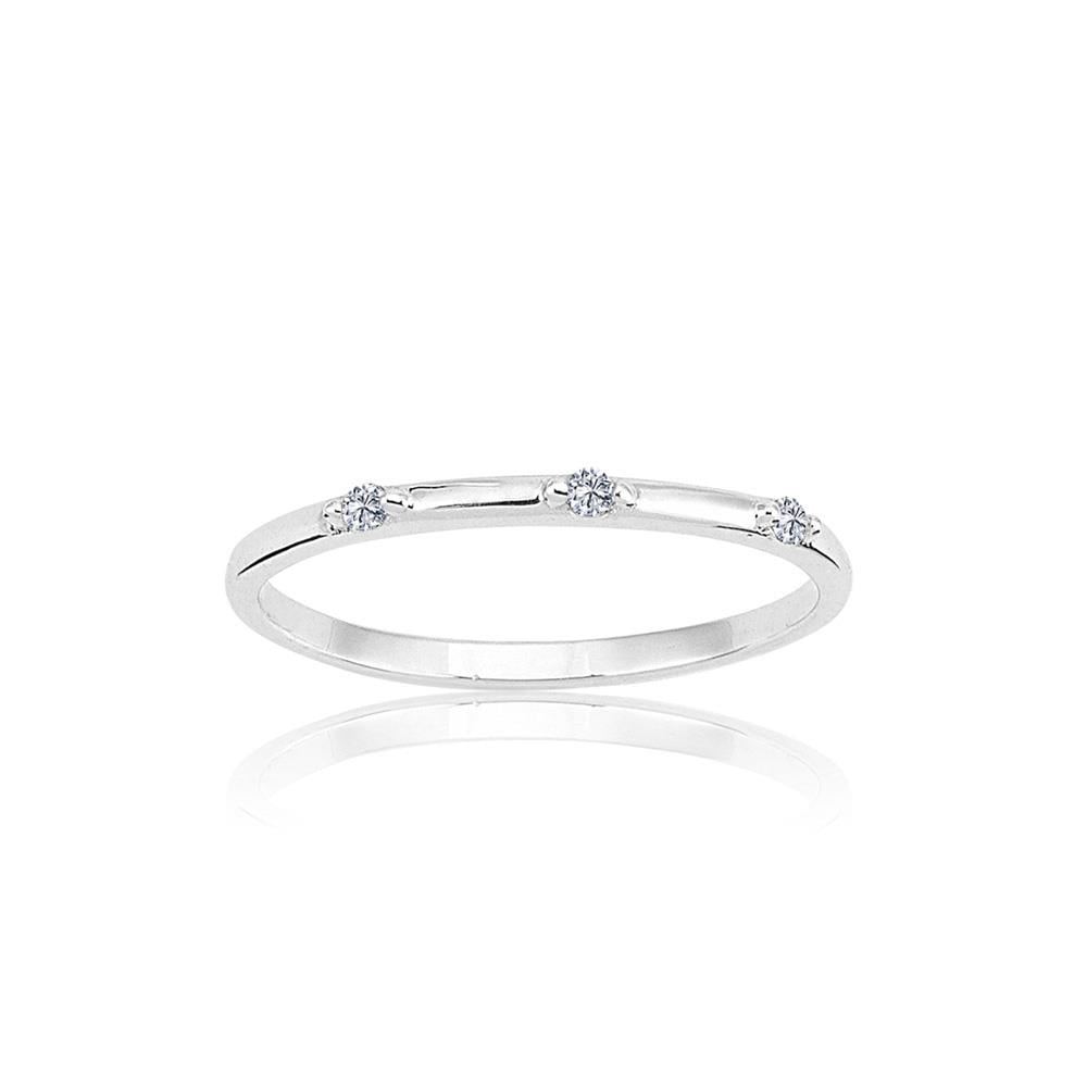 FasekGoldYÜZÜKLERTria Altın Yüzük - 14 Ayar Altın Üç Taş Swarovski Taşlı Minimal Yüzük - Minimal Altın Yüzük