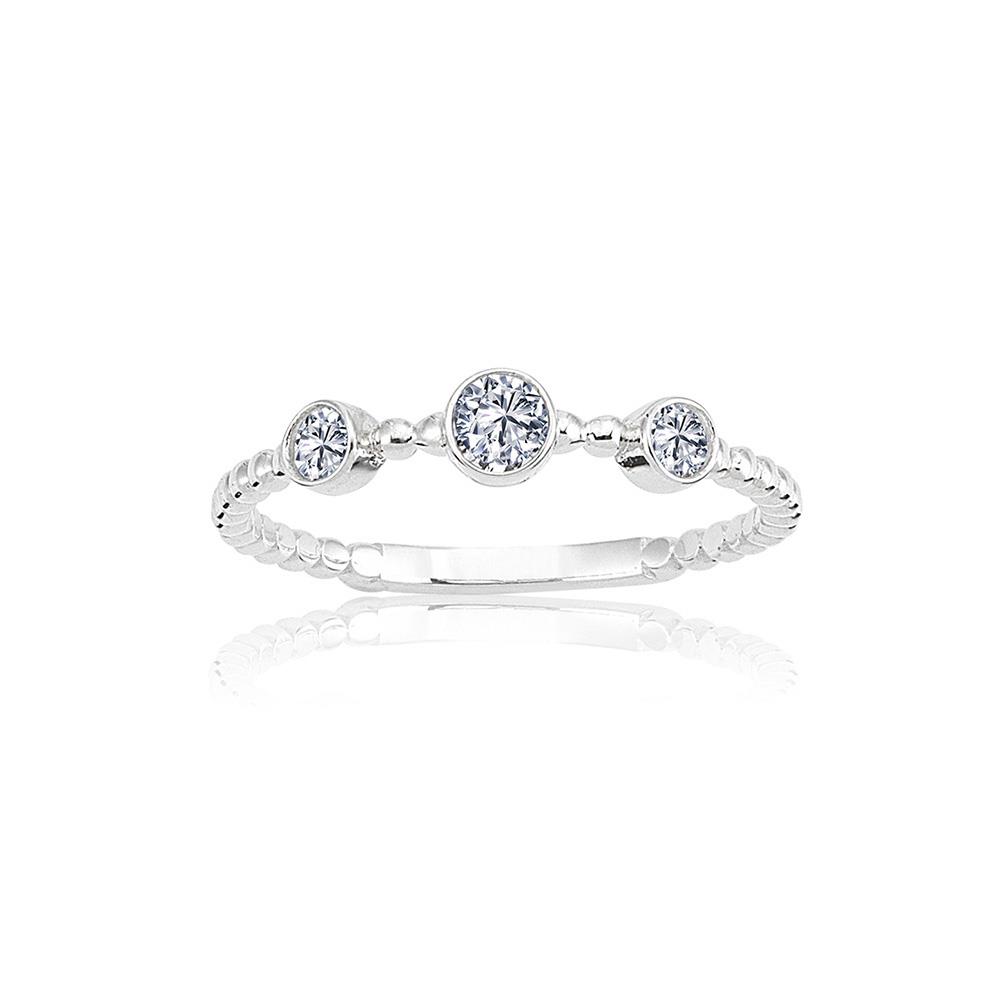 FasekGoldGÜMÜŞTria Gümüş Yüzük - 925 Ayar Gümüş Güverseli Swarovski Taşlı Minimal Kadın Yüzük - Eşe Hediyelik