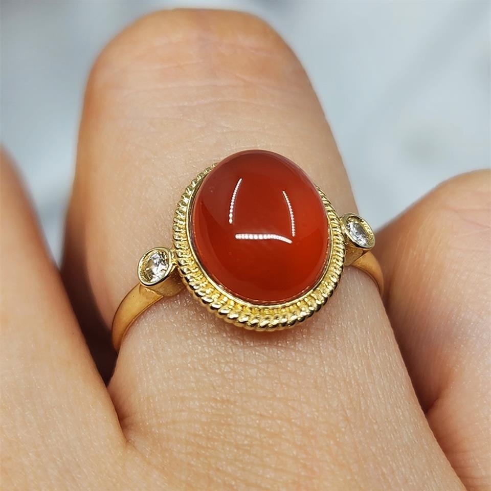FasekGoldGÜMÜŞVintage Akik Taşlı 925 Ayar Gümüş Yüzük-Otantik Akik Taşlı Hediye 925 Ayar Gümüş Yüzük