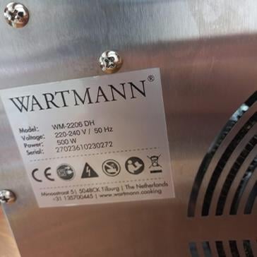 2. El Wartmann Paslanmaz Çelik Meyve Ve Sebze Kurutma Makinesi - WM-2206 DH