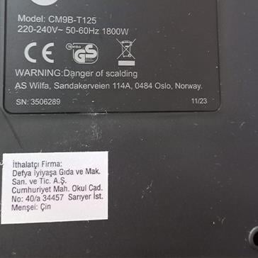 2.El Wilfa - Performance Termoslu Filtre Kahve Makinesi 1,800W 1.25 Lt. - CM9B-T125