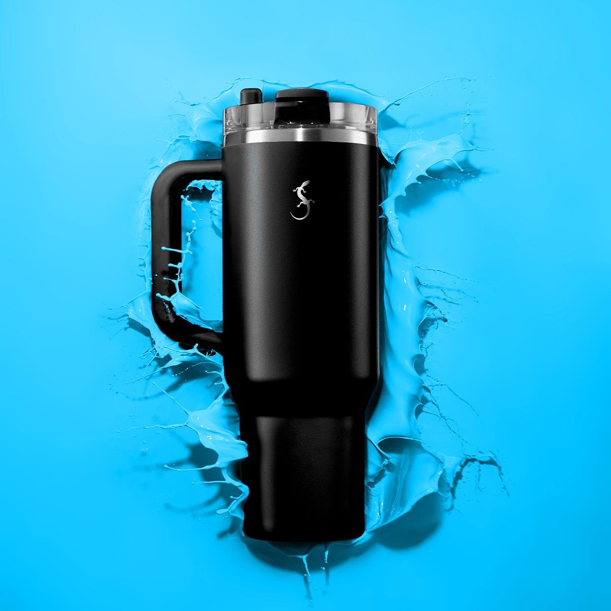 Lurch - “Big Cup” 1.2 L Mat Siyah, paslanmaz Çelik Termos - Uzatılabilir Pipetli, Çift Cidarlı, Sızdırmaz - 240978