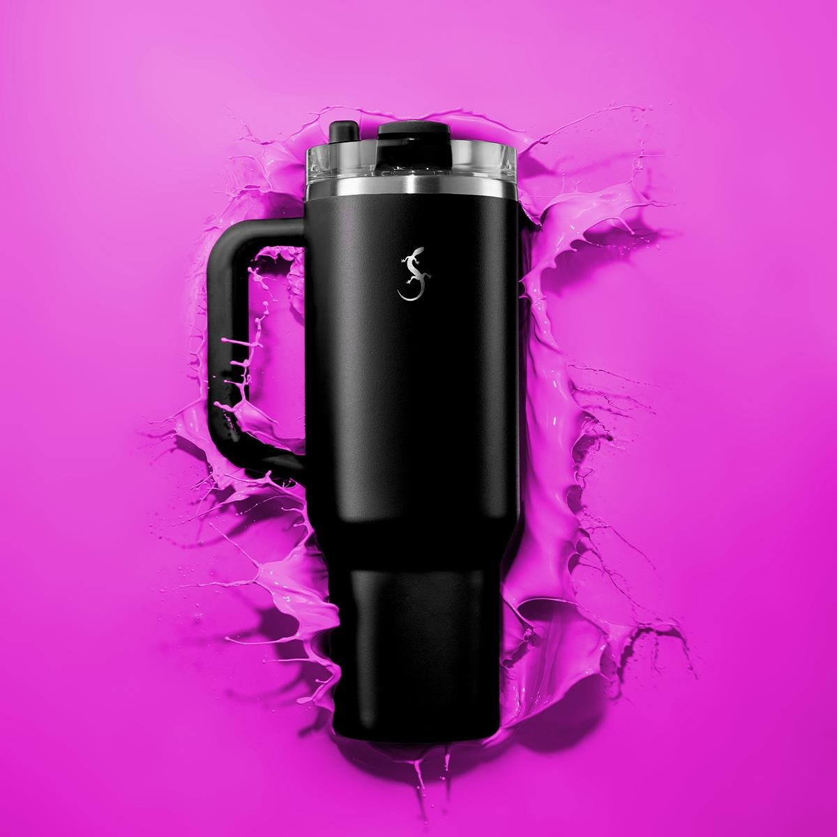 Lurch - “Big Cup” 1.2 L Mat Siyah, paslanmaz Çelik Termos - Uzatılabilir Pipetli, Çift Cidarlı, Sızdırmaz - 240978