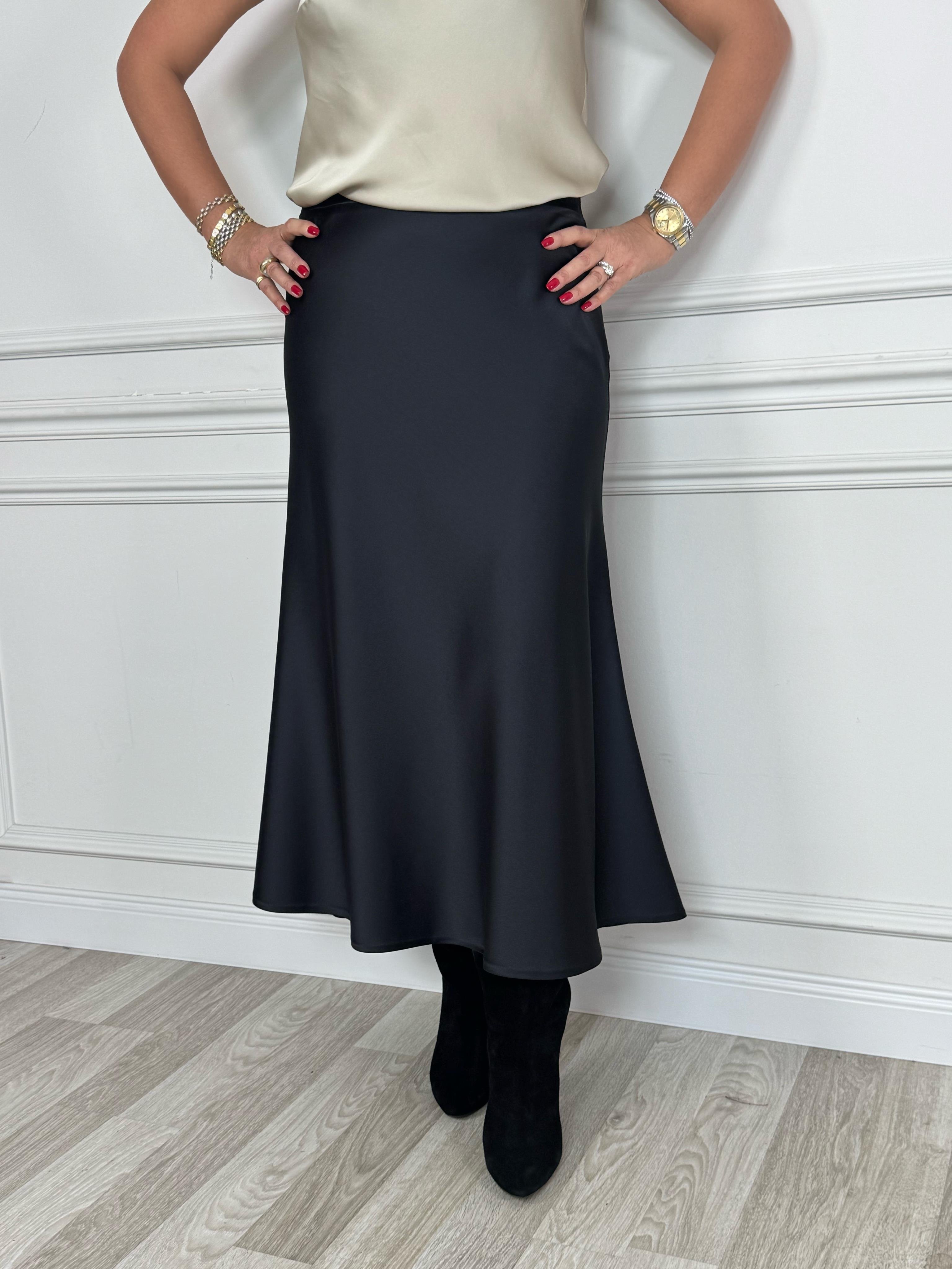 Alberta Skirt Black-Modalody-Skirts