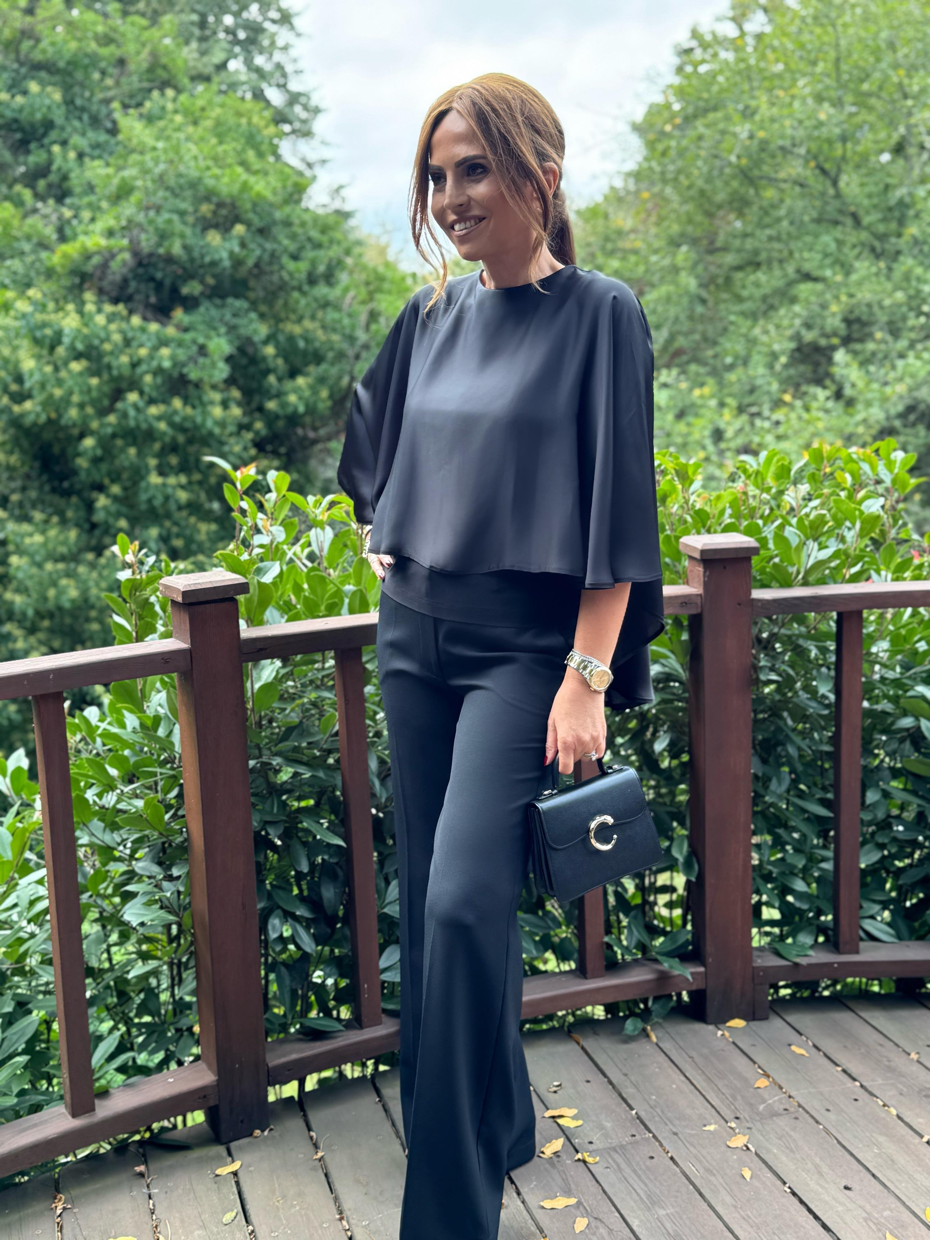 Alda Bluz Siyah-Modalody-Blouses